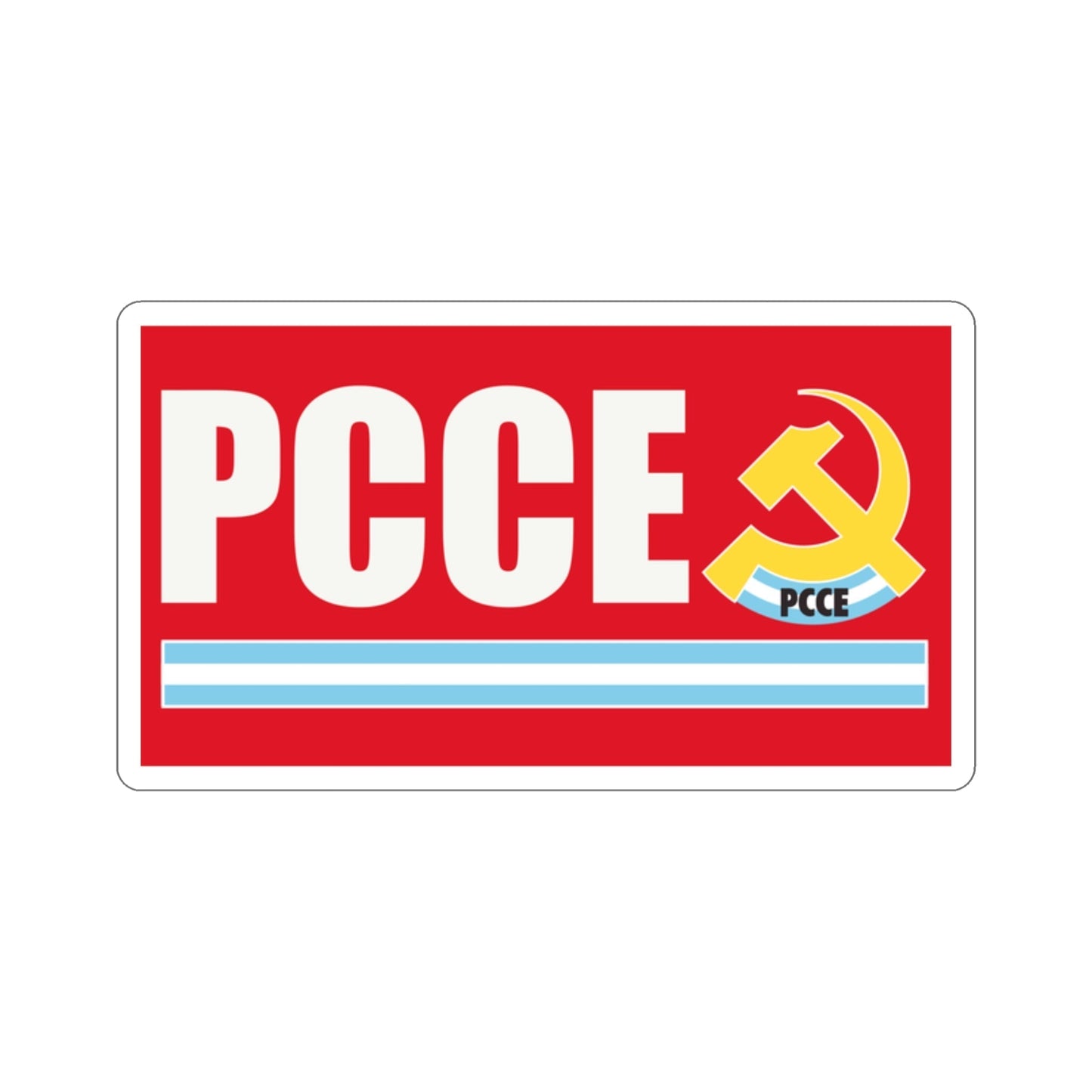 Flag of Communist Party Extraordinary Congress PCCE STICKER Vinyl Die-Cut Decal-2 Inch-The Sticker Space