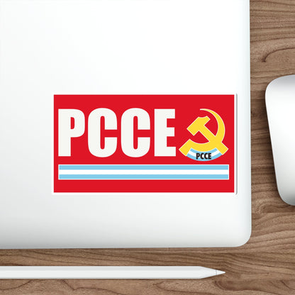 Flag of Communist Party Extraordinary Congress PCCE STICKER Vinyl Die-Cut Decal-The Sticker Space