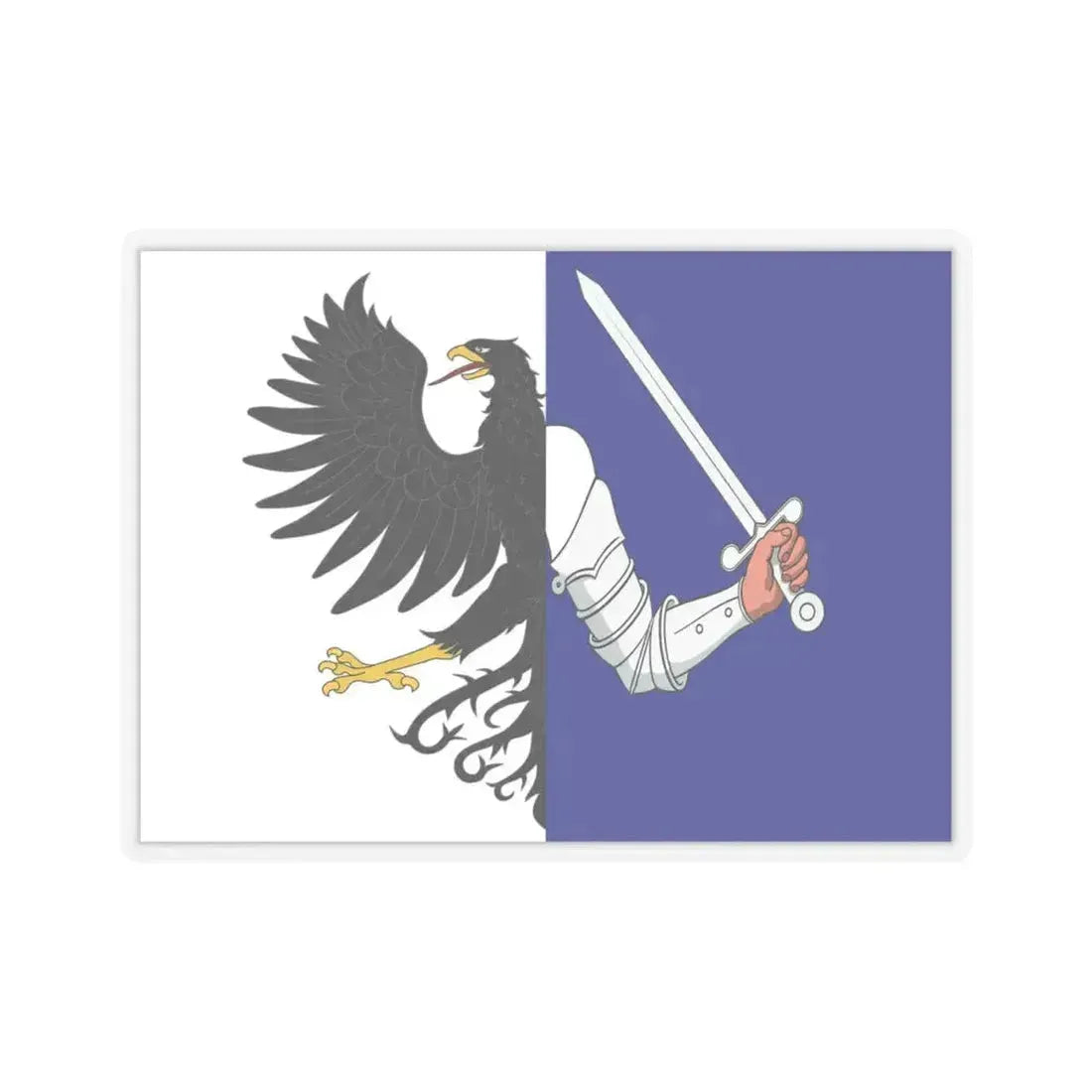 Flag of Connacht Ireland - STICKER Vinyl Kiss-Cut Decal 4 Inch Transparent - The Sticker Space