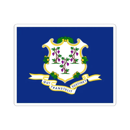 Flag of Connecticut (United States) STICKER Vinyl Kiss-Cut Decal 2 Inch White - The Sticker Space
