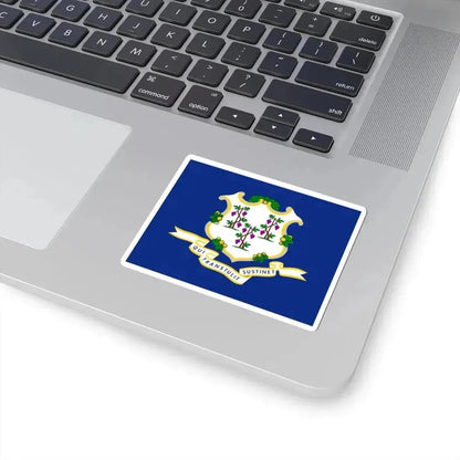 Flag of Connecticut (United States) STICKER Vinyl Kiss-Cut Decal - The Sticker Space