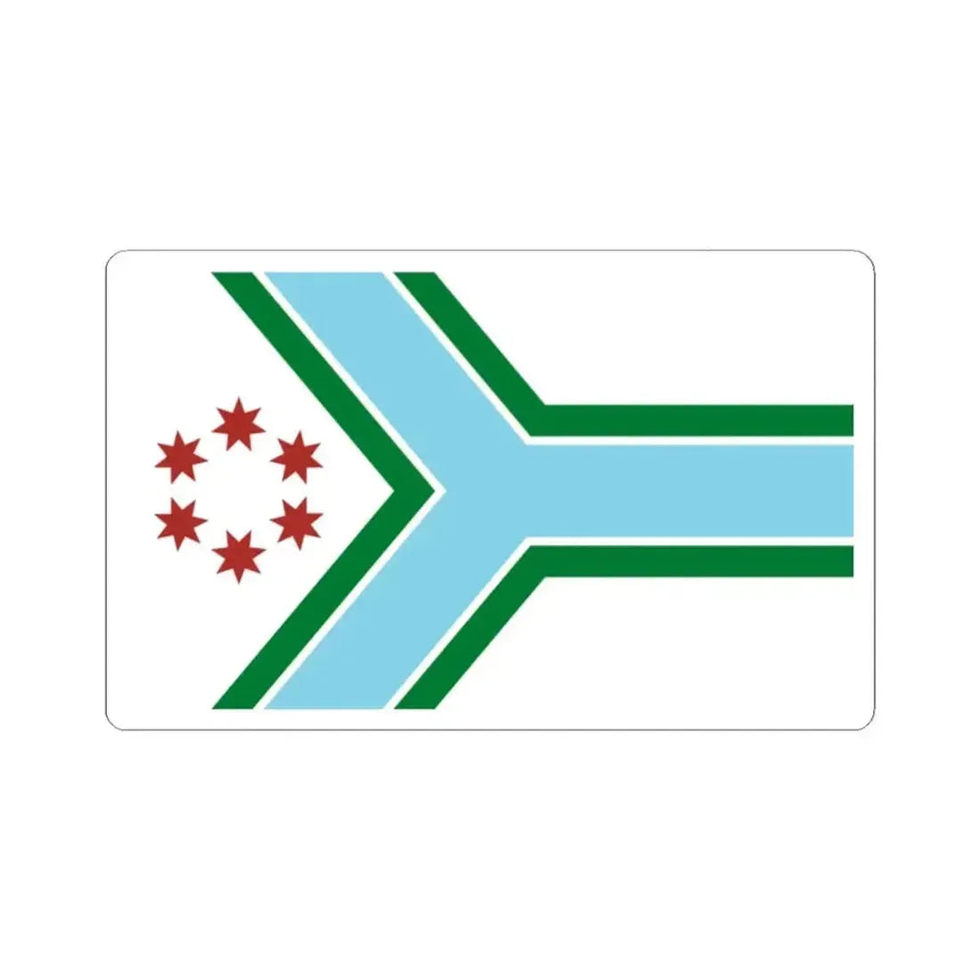 Flag of Cook County Illinois (United States) STICKER Vinyl Kiss-Cut Decal 2 Inch White - The Sticker Space