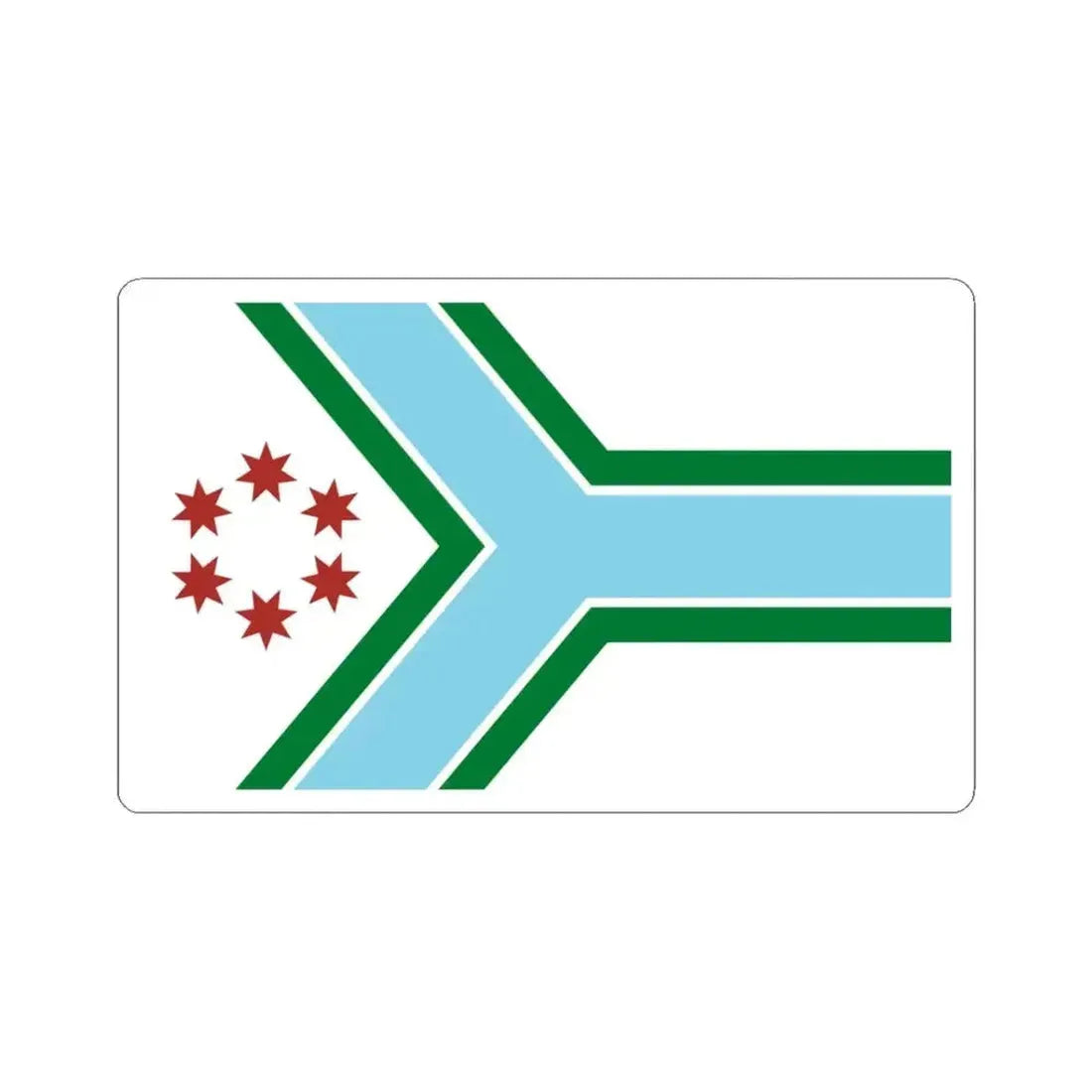 Flag of Cook County Illinois (United States) STICKER Vinyl Kiss-Cut Decal 3 Inch White - The Sticker Space