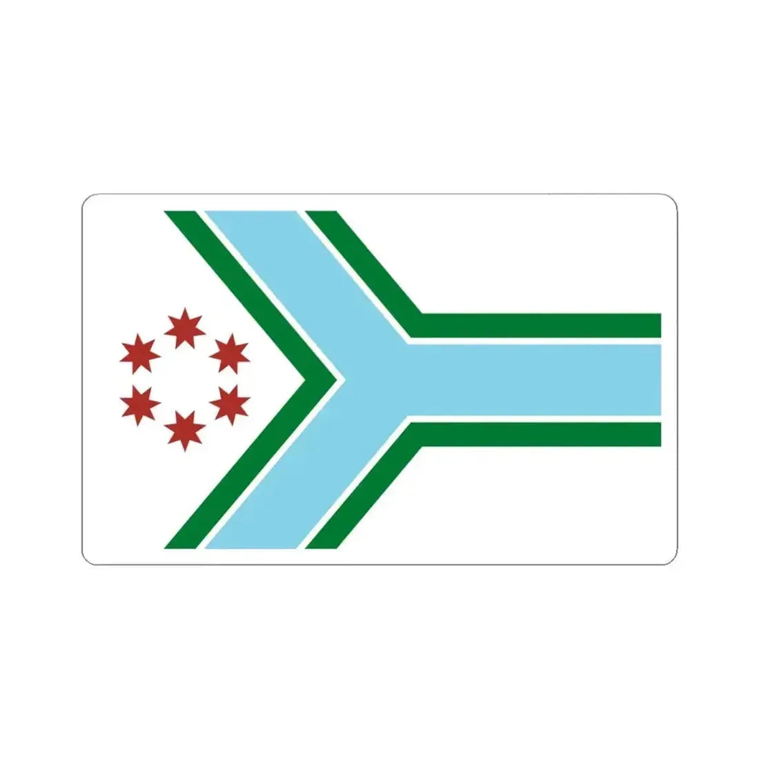 Flag of Cook County Illinois (United States) STICKER Vinyl Kiss-Cut Decal 4 Inch White - The Sticker Space