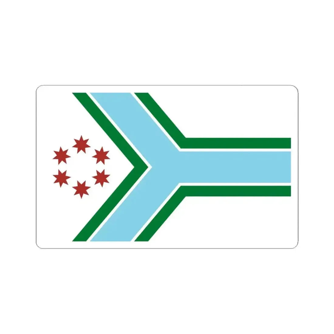 Flag of Cook County Illinois (United States) STICKER Vinyl Kiss-Cut Decal 6 Inch White - The Sticker Space