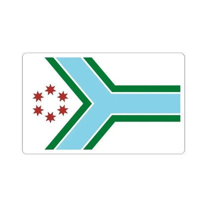 Flag of Cook County Illinois (United States) STICKER Vinyl Kiss-Cut Decal 6 Inch White - The Sticker Space