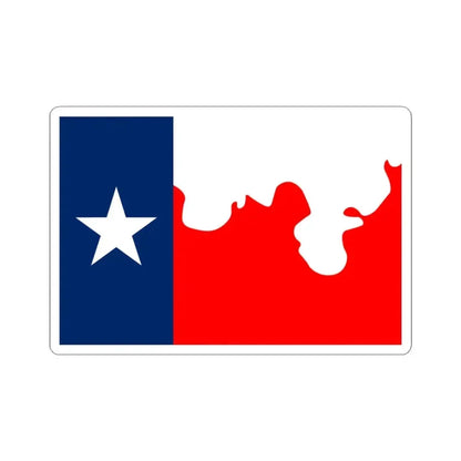 Flag of Cooke County Texas variant (United States) STICKER Vinyl Kiss-Cut Decal 3 Inch White - The Sticker Space