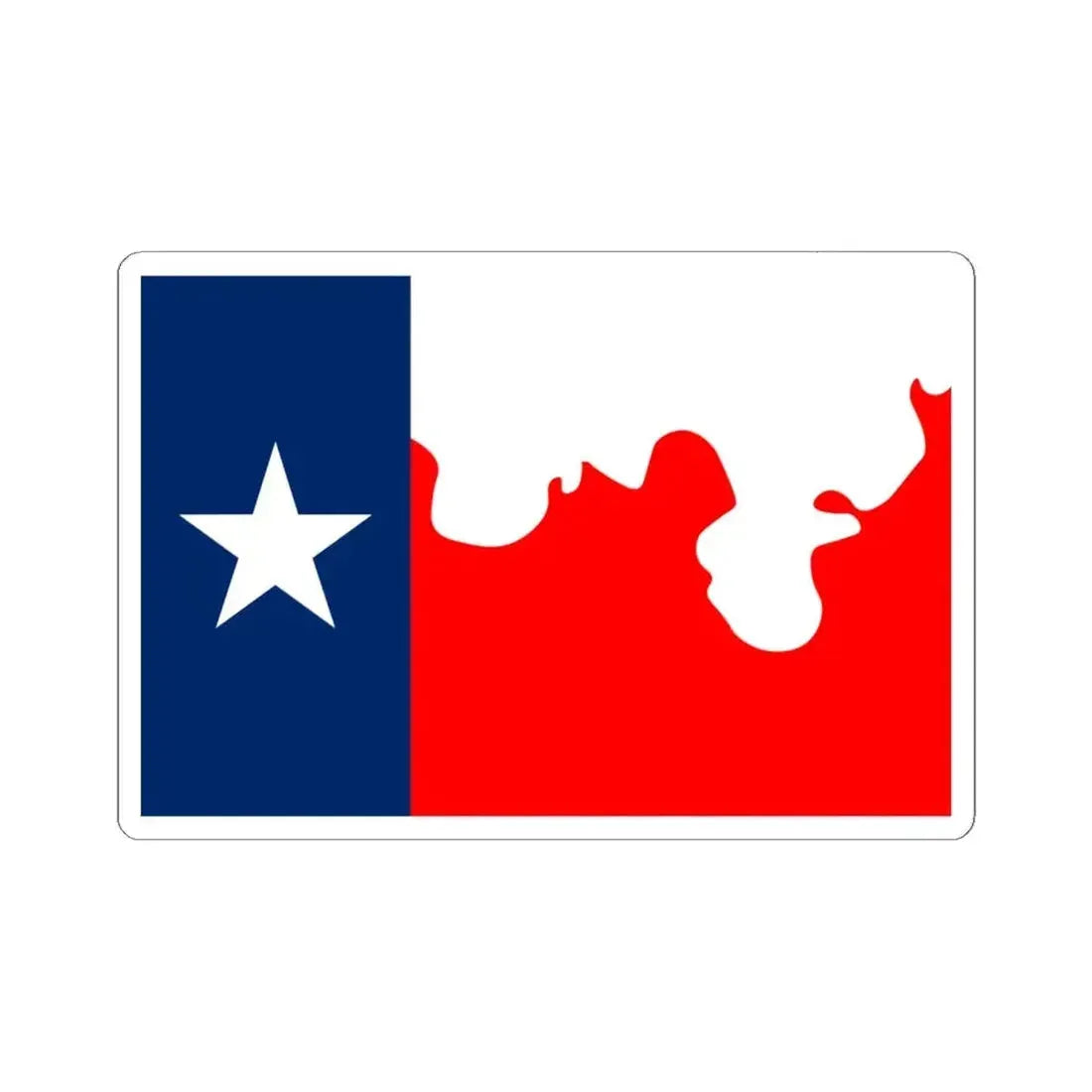 Flag of Cooke County Texas variant (United States) STICKER Vinyl Kiss-Cut Decal 6 Inch White - The Sticker Space