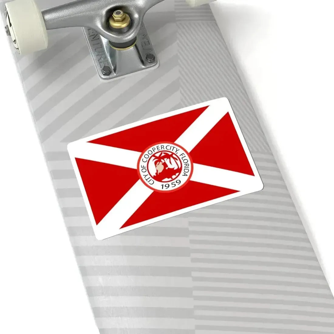 Flag of Cooper City Florida (United States) STICKER Vinyl Kiss-Cut Decal - The Sticker Space