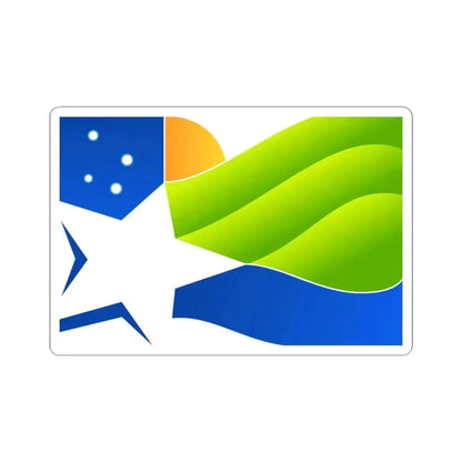 Flag of Coquimbo Region Chile (Chile) STICKER Vinyl Kiss-Cut Decal 4 Inch White - The Sticker Space