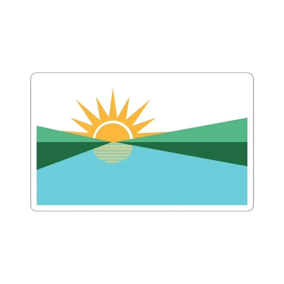 Flag of Coral Springs Florida (United States) STICKER Vinyl Kiss-Cut Decal 6 Inch White - The Sticker Space