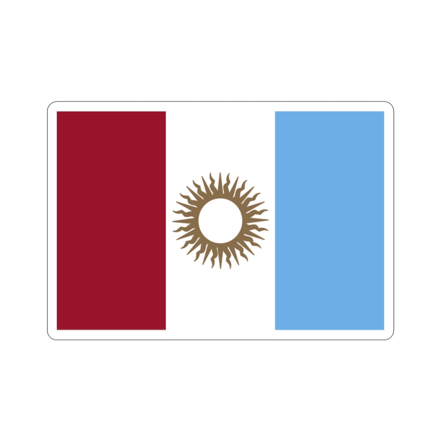 Flag of Córdoba Province Argentina STICKER Vinyl Die-Cut Decal-2 Inch-The Sticker Space