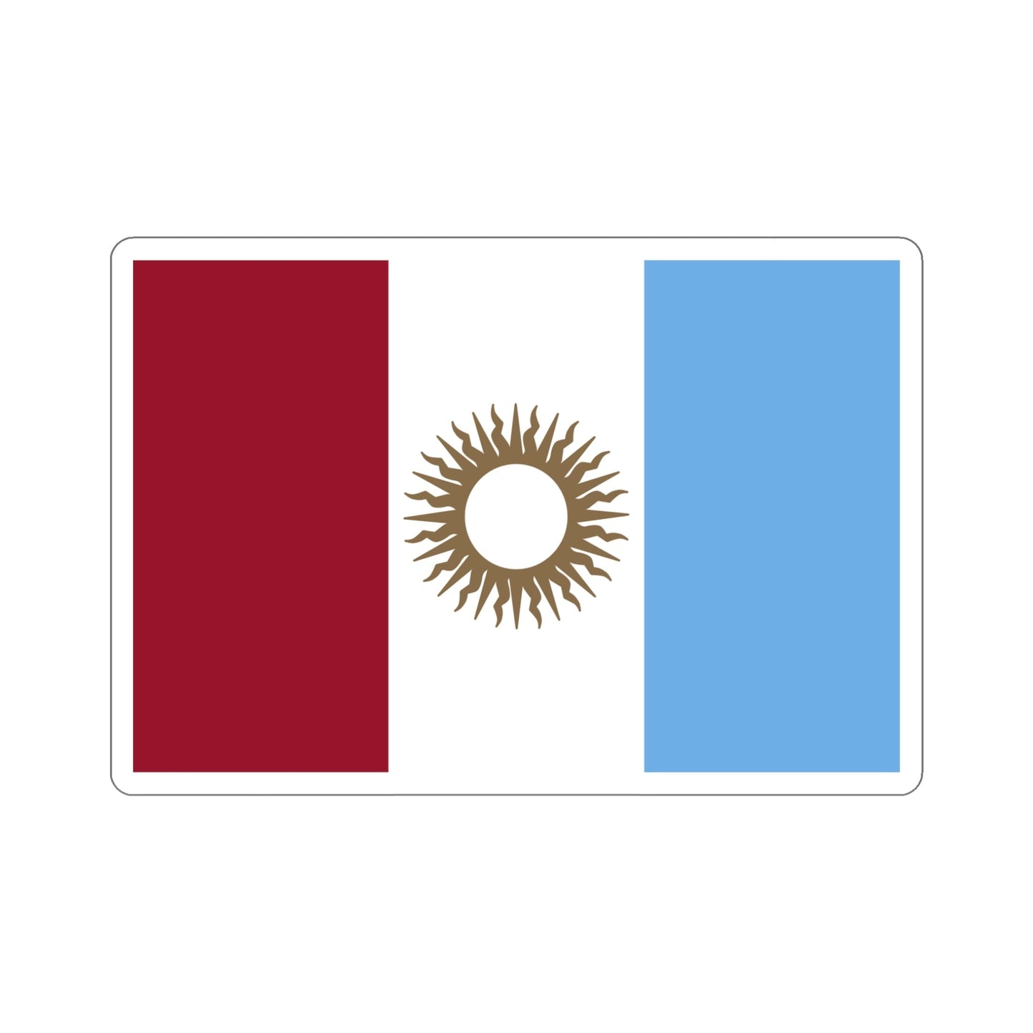 Flag of Córdoba Province Argentina STICKER Vinyl Die-Cut Decal-5 Inch-The Sticker Space