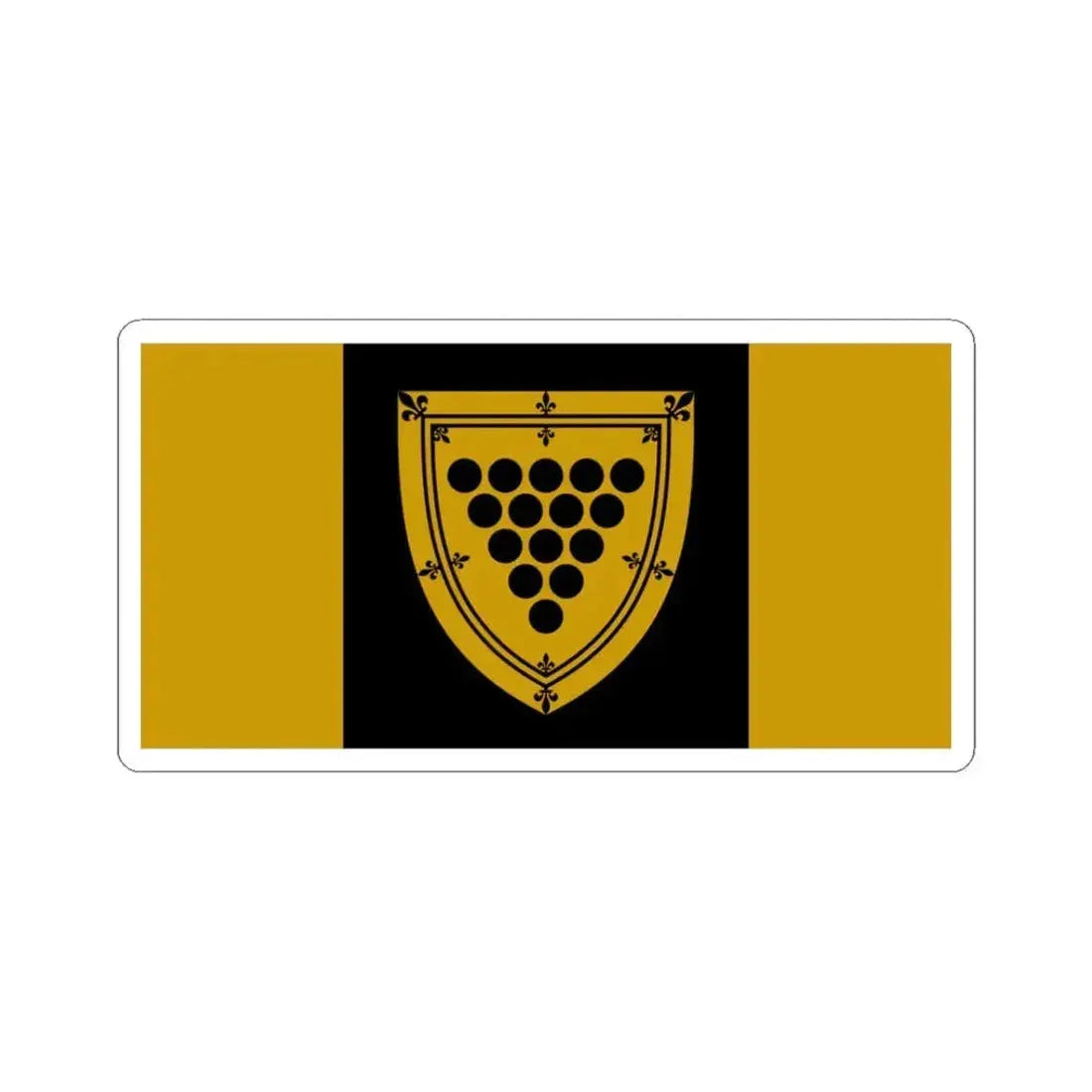 Flag of Cornwall Ontario Canada - STICKER Vinyl Kiss-Cut Decal 3 Inch White - The Sticker Space