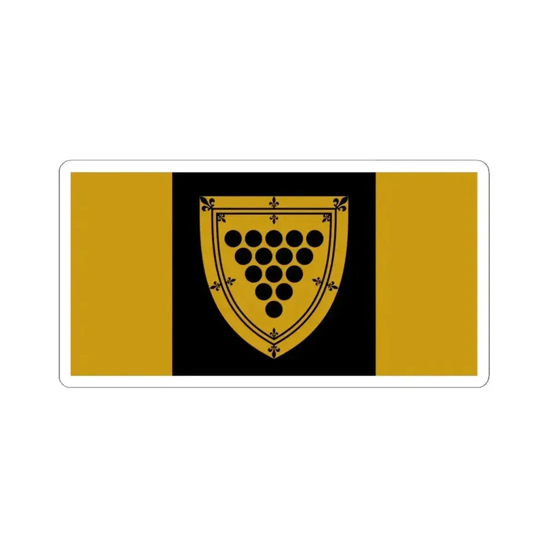 Flag of Cornwall Ontario granted (Canada) STICKER Vinyl Kiss-Cut Decal 4 Inch White - The Sticker Space