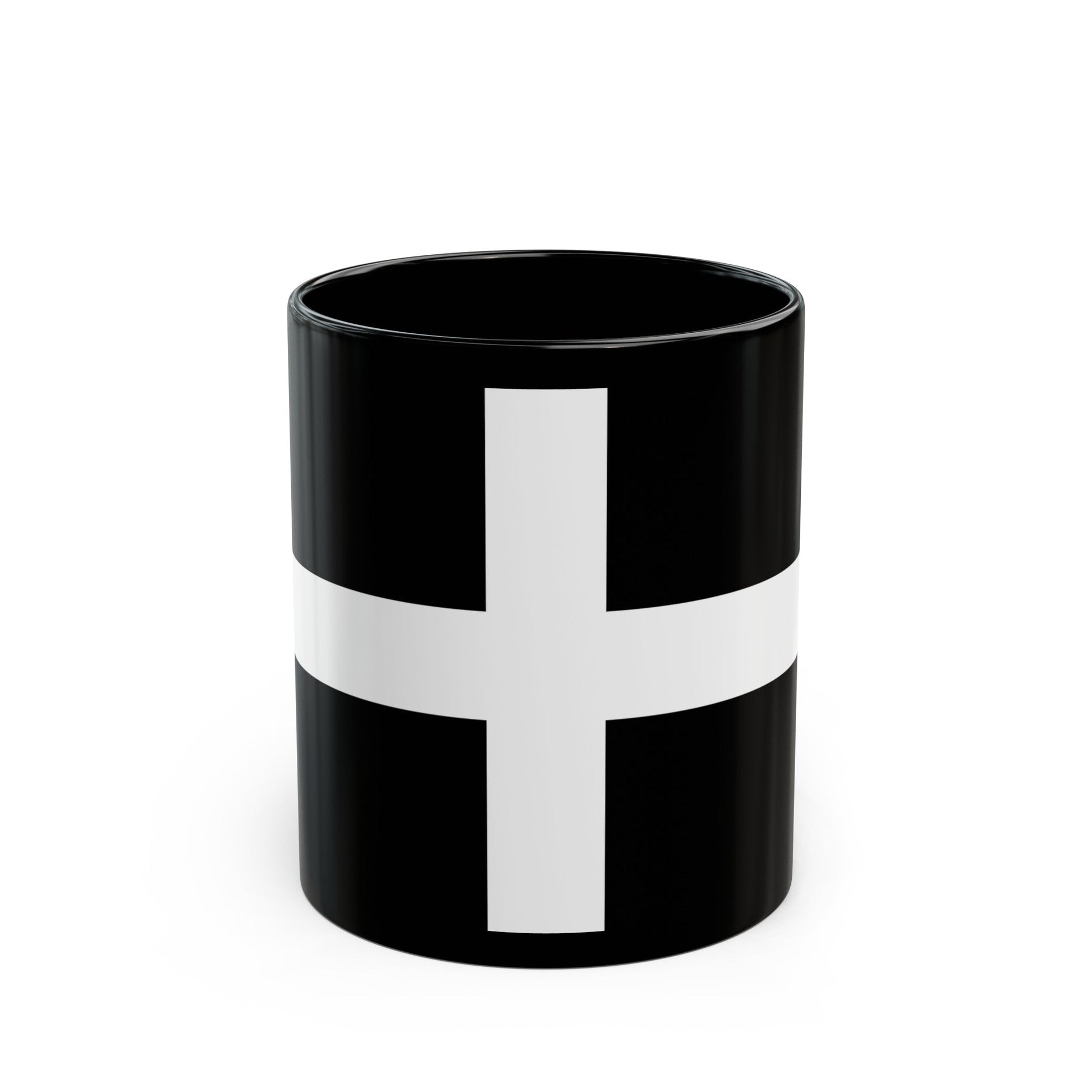 Flag of Cornwall UK - Black Coffee Mug-11oz-The Sticker Space