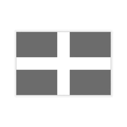 Flag of Cornwall UK - STICKER Vinyl Kiss-Cut Decal 2 Inch Transparent - The Sticker Space