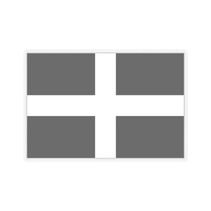 Flag of Cornwall UK - STICKER Vinyl Kiss-Cut Decal 3 Inch Transparent - The Sticker Space