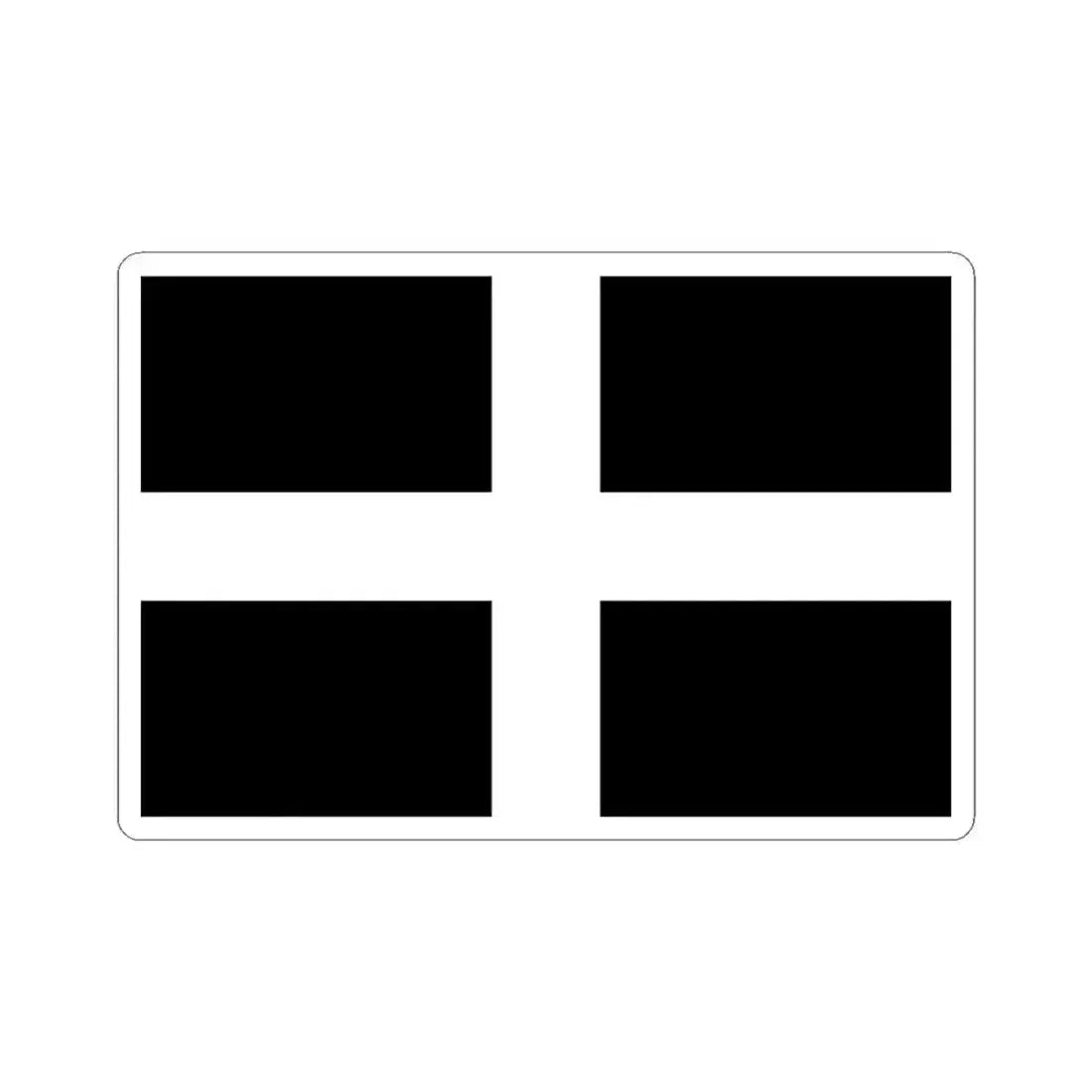 Flag of Cornwall UK - STICKER Vinyl Kiss-Cut Decal 3 Inch White - The Sticker Space