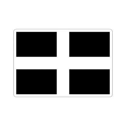 Flag of Cornwall UK - STICKER Vinyl Kiss-Cut Decal 3 Inch White - The Sticker Space