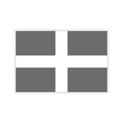 Flag of Cornwall UK - STICKER Vinyl Kiss-Cut Decal 4 Inch Transparent - The Sticker Space