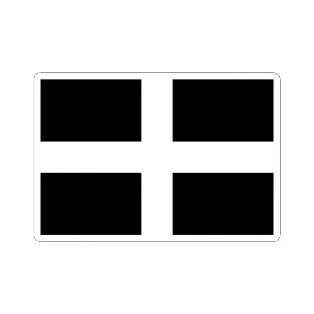 Flag of Cornwall UK - STICKER Vinyl Kiss-Cut Decal 4 Inch White - The Sticker Space
