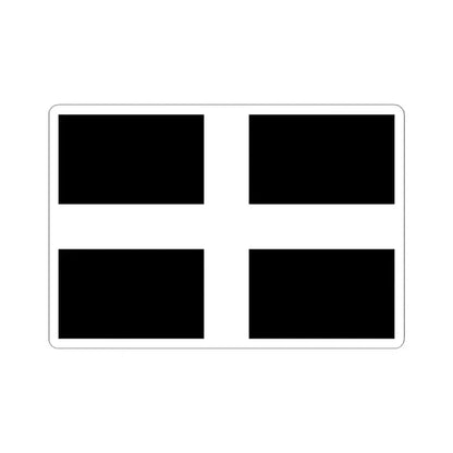Flag of Cornwall UK - STICKER Vinyl Kiss-Cut Decal 4 Inch White - The Sticker Space