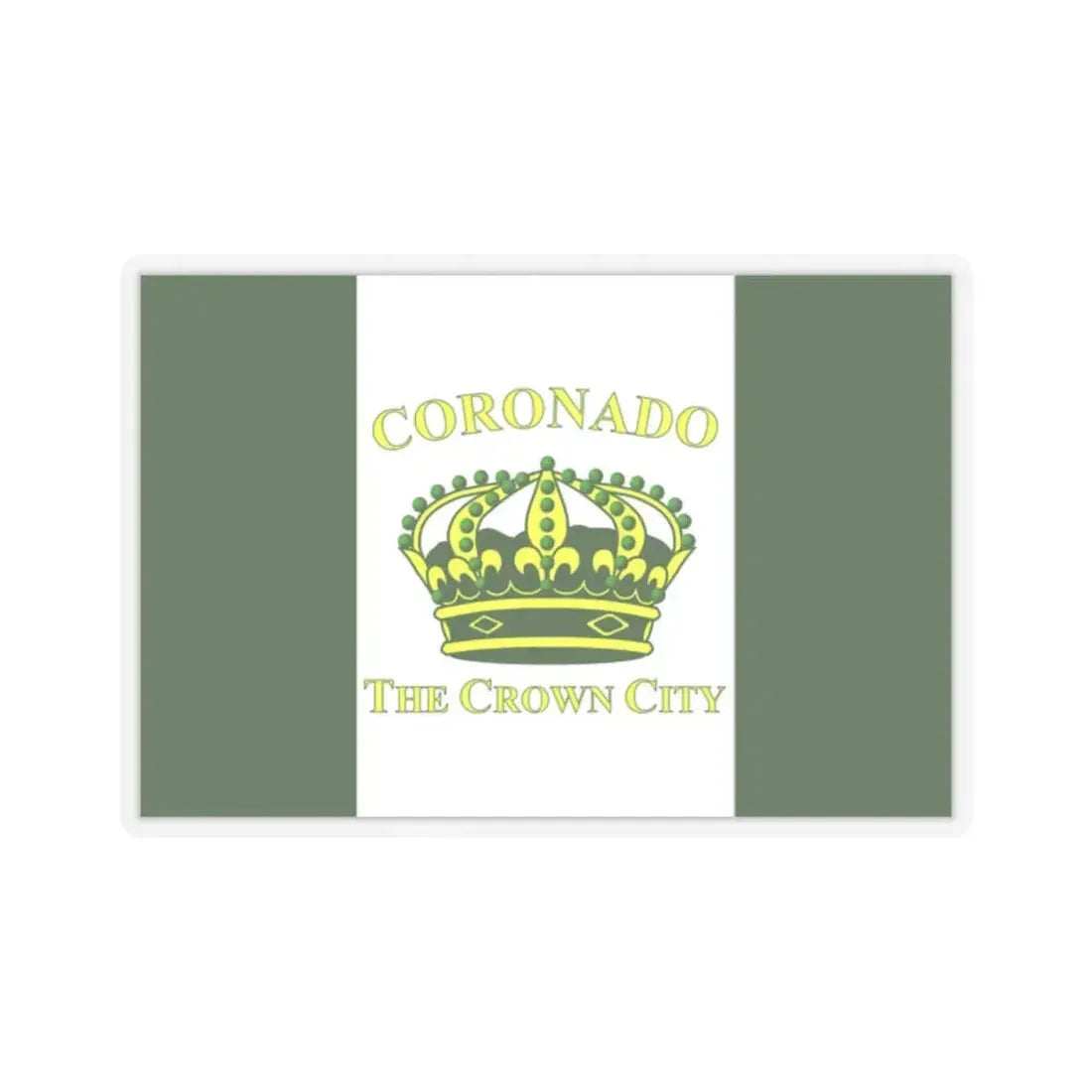 Flag of Coronado, California - STICKER Vinyl Kiss-Cut Decal 2 Inch Transparent - The Sticker Space