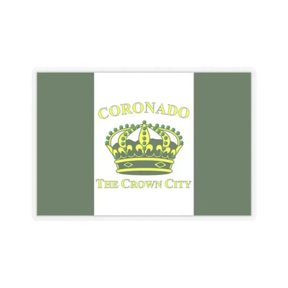 Flag of Coronado, California - STICKER Vinyl Kiss-Cut Decal 2 Inch Transparent - The Sticker Space