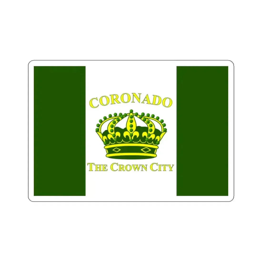 Flag of Coronado, California - STICKER Vinyl Kiss-Cut Decal 2 Inch White - The Sticker Space