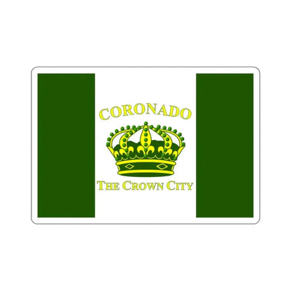 Flag of Coronado, California - STICKER Vinyl Kiss-Cut Decal 2 Inch White - The Sticker Space