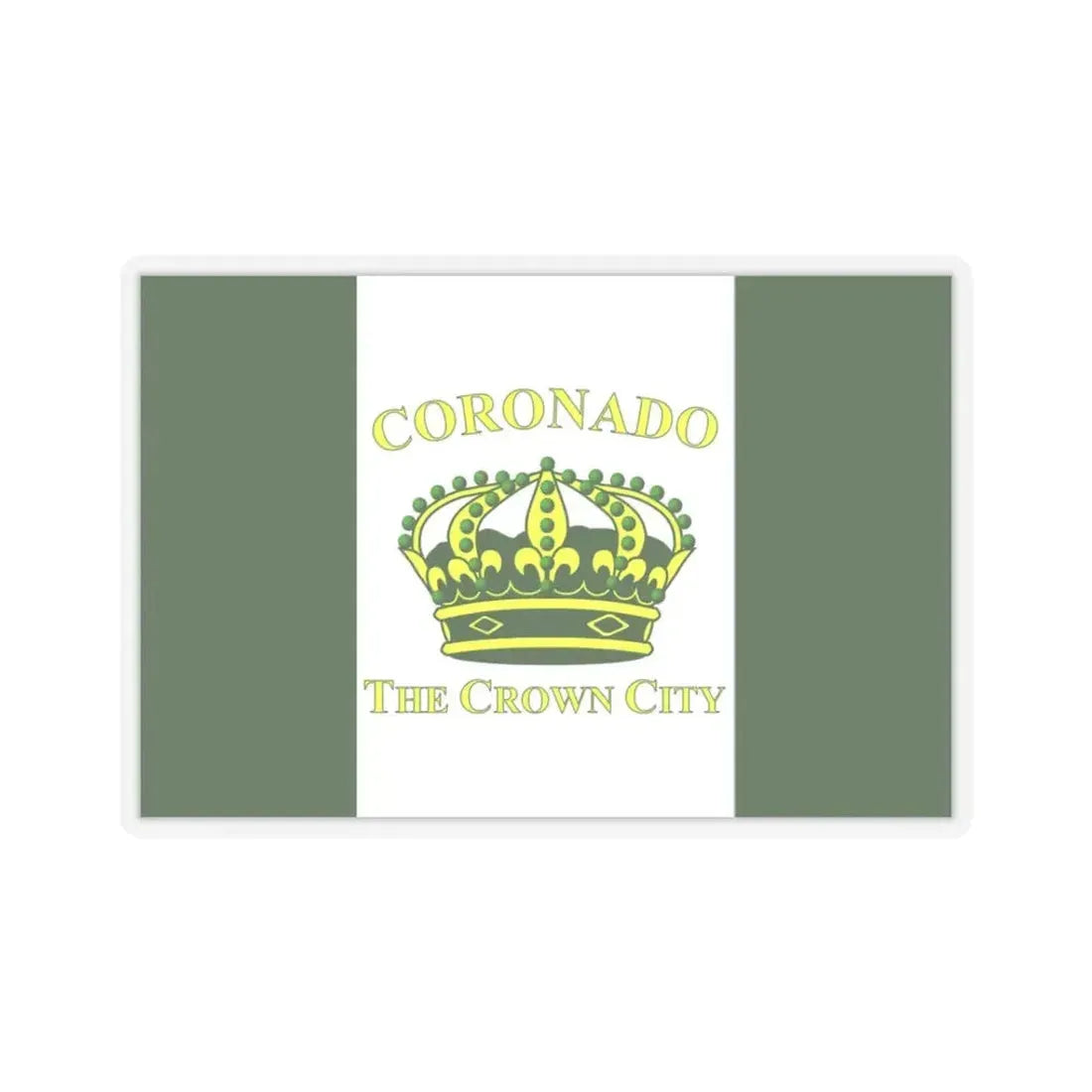 Flag of Coronado, California - STICKER Vinyl Kiss-Cut Decal 3 Inch Transparent - The Sticker Space