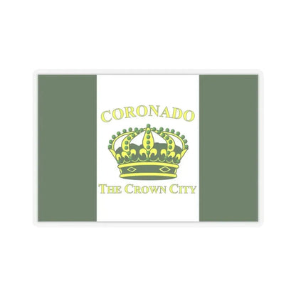 Flag of Coronado, California - STICKER Vinyl Kiss-Cut Decal 3 Inch Transparent - The Sticker Space