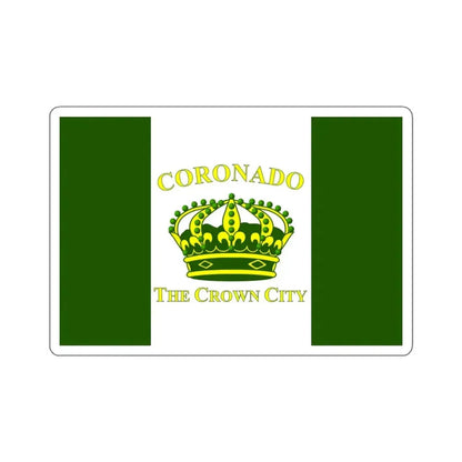 Flag of Coronado, California - STICKER Vinyl Kiss-Cut Decal 3 Inch White - The Sticker Space
