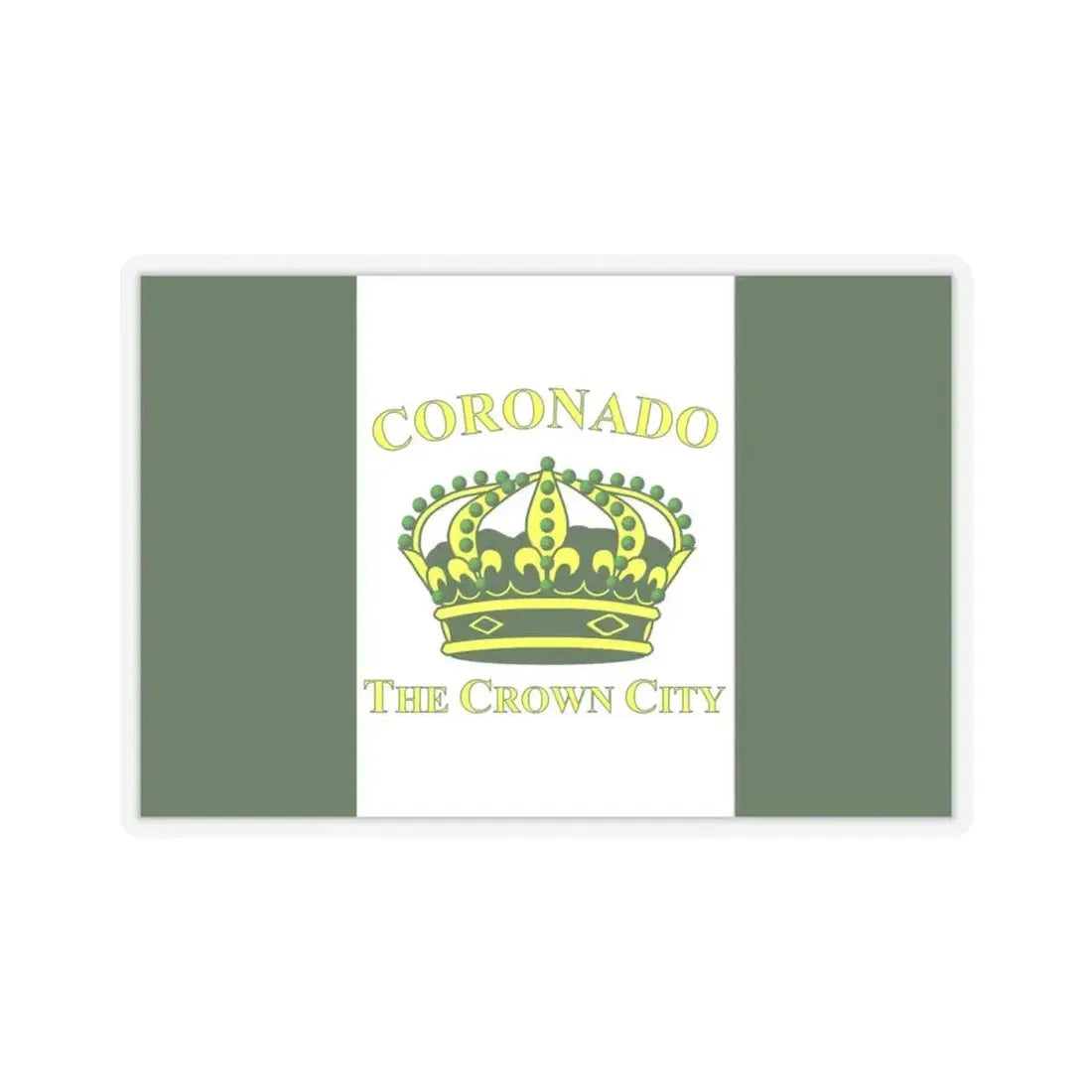 Flag of Coronado, California - STICKER Vinyl Kiss-Cut Decal 4 Inch Transparent - The Sticker Space