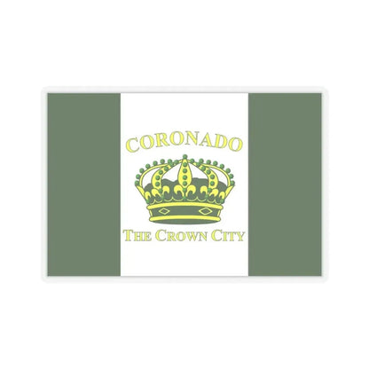 Flag of Coronado, California - STICKER Vinyl Kiss-Cut Decal 4 Inch Transparent - The Sticker Space