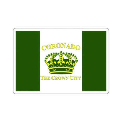 Flag of Coronado, California - STICKER Vinyl Kiss-Cut Decal 4 Inch White - The Sticker Space