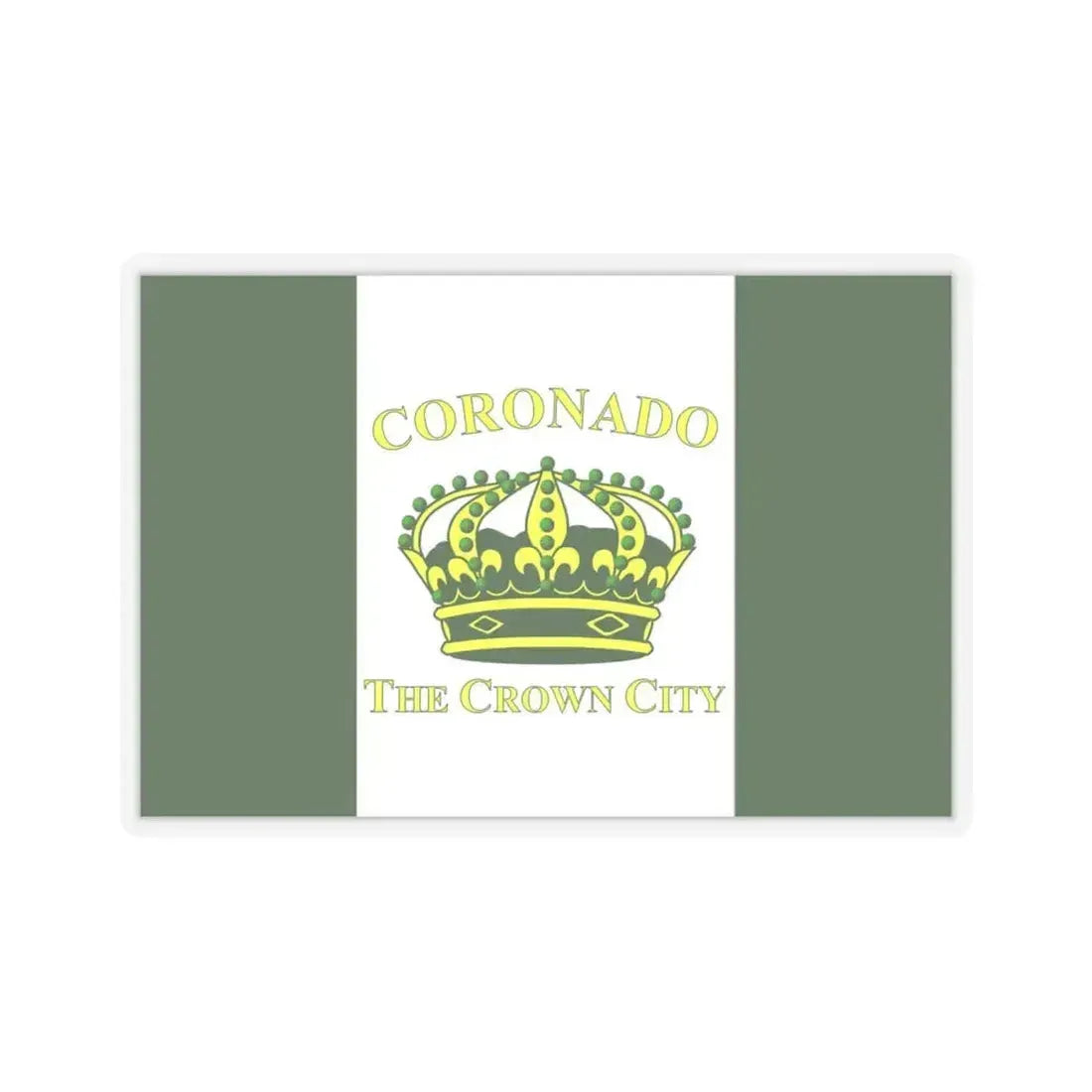 Flag of Coronado, California - STICKER Vinyl Kiss-Cut Decal 6 Inch Transparent - The Sticker Space