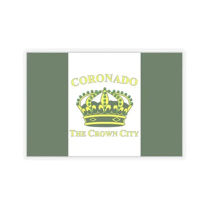 Flag of Coronado, California - STICKER Vinyl Kiss-Cut Decal 6 Inch Transparent - The Sticker Space