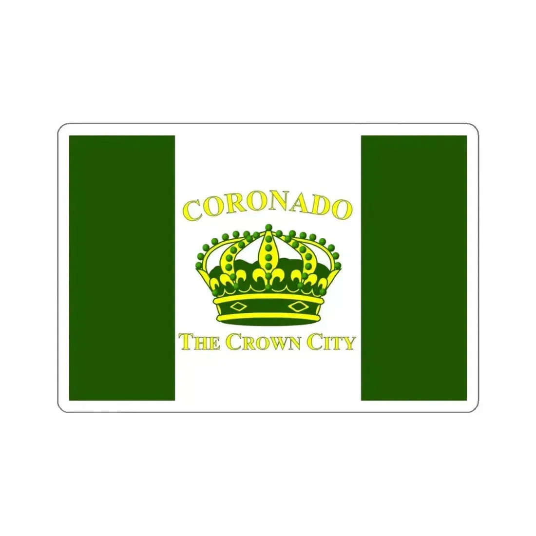 Flag of Coronado, California - STICKER Vinyl Kiss-Cut Decal 6 Inch White - The Sticker Space