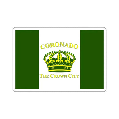 Flag of Coronado, California - STICKER Vinyl Kiss-Cut Decal 6 Inch White - The Sticker Space