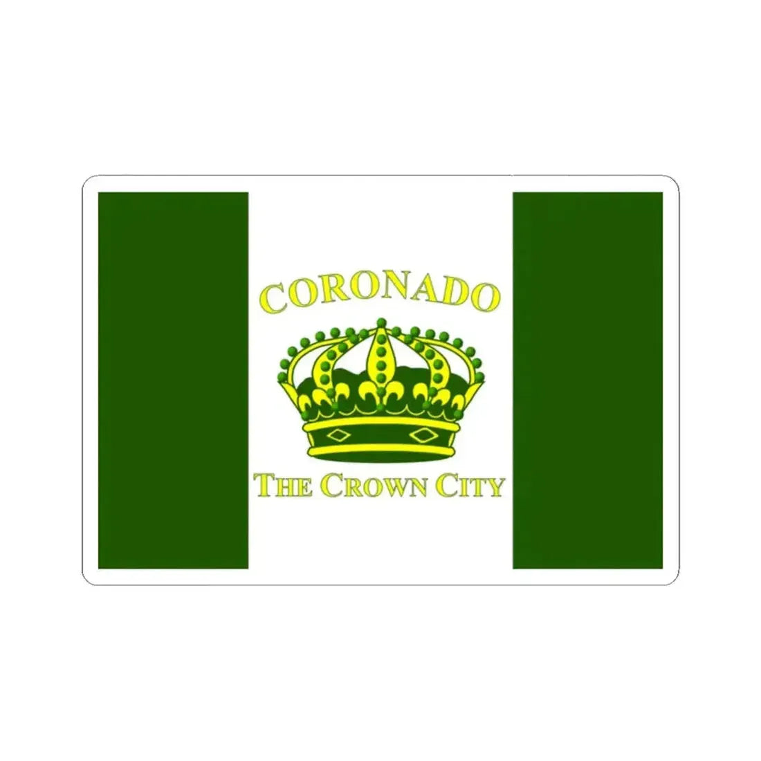 Flag of Coronado California (United States) STICKER Vinyl Kiss-Cut Decal 2 Inch White - The Sticker Space