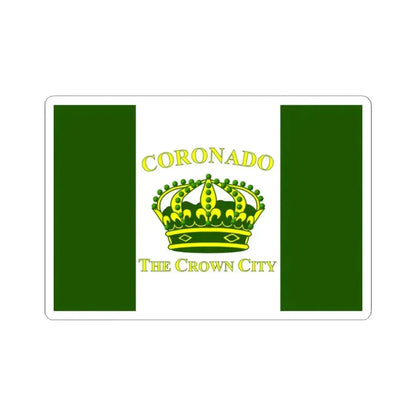Flag of Coronado California (United States) STICKER Vinyl Kiss-Cut Decal 2 Inch White - The Sticker Space