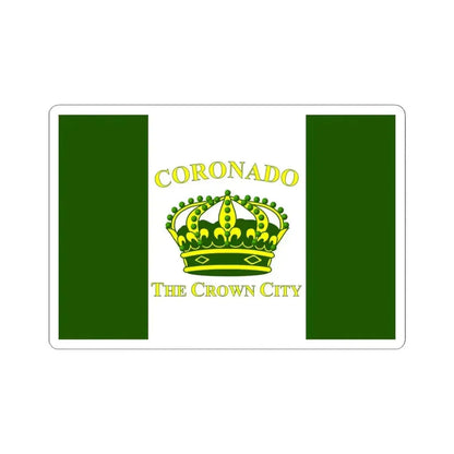 Flag of Coronado California (United States) STICKER Vinyl Kiss-Cut Decal 4 Inch White - The Sticker Space