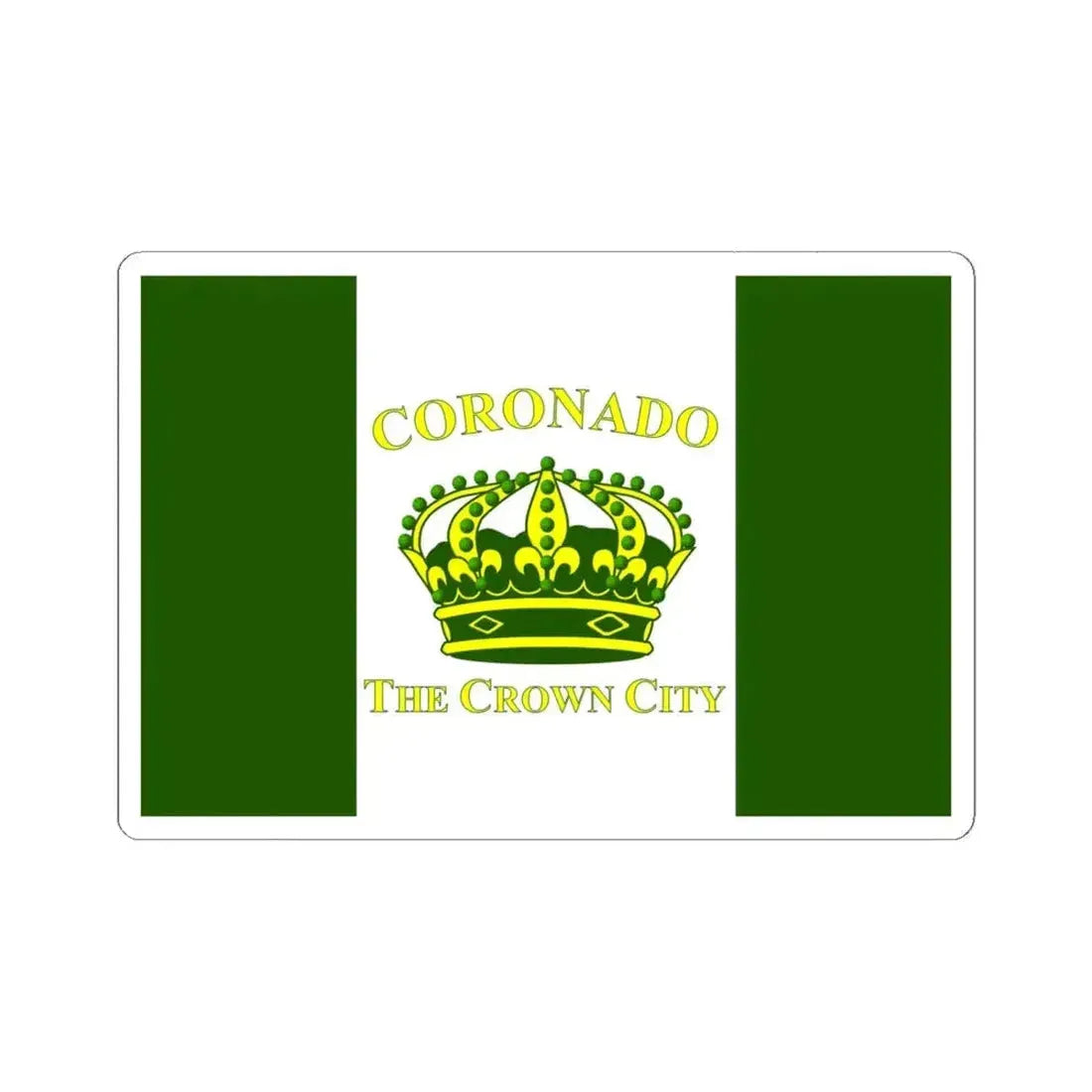 Flag of Coronado California (United States) STICKER Vinyl Kiss-Cut Decal 6 Inch White - The Sticker Space