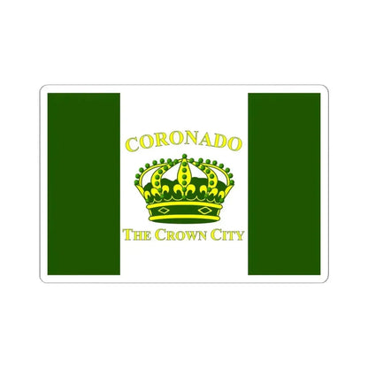 Flag of Coronado California (United States) STICKER Vinyl Kiss-Cut Decal 6 Inch White - The Sticker Space