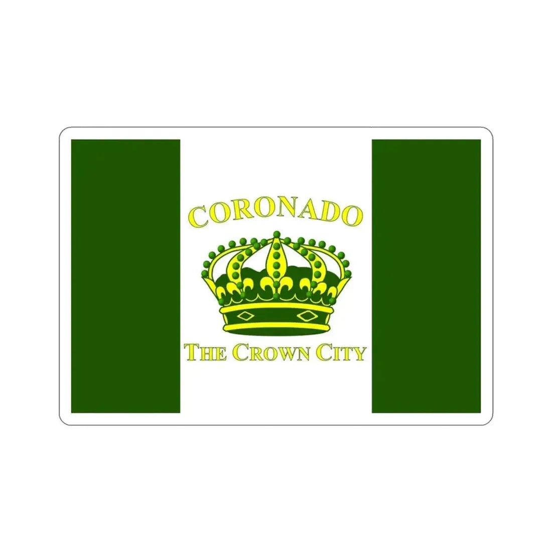 Flag of Coronado California USA STICKER Vinyl Die-Cut Decal 3 Inch - The Sticker Space