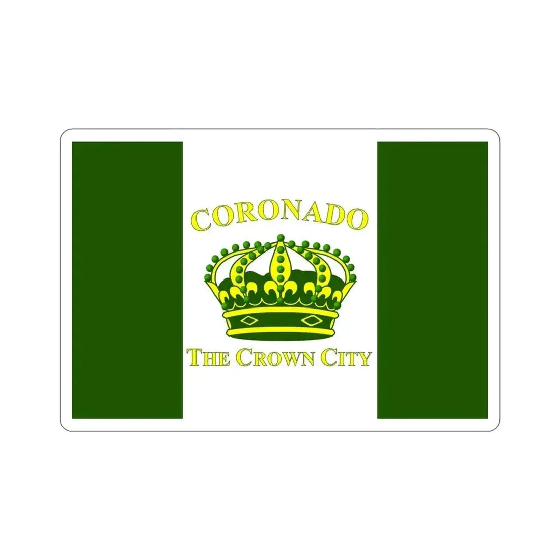 Flag of Coronado California USA STICKER Vinyl Die-Cut Decal 4 Inch - The Sticker Space