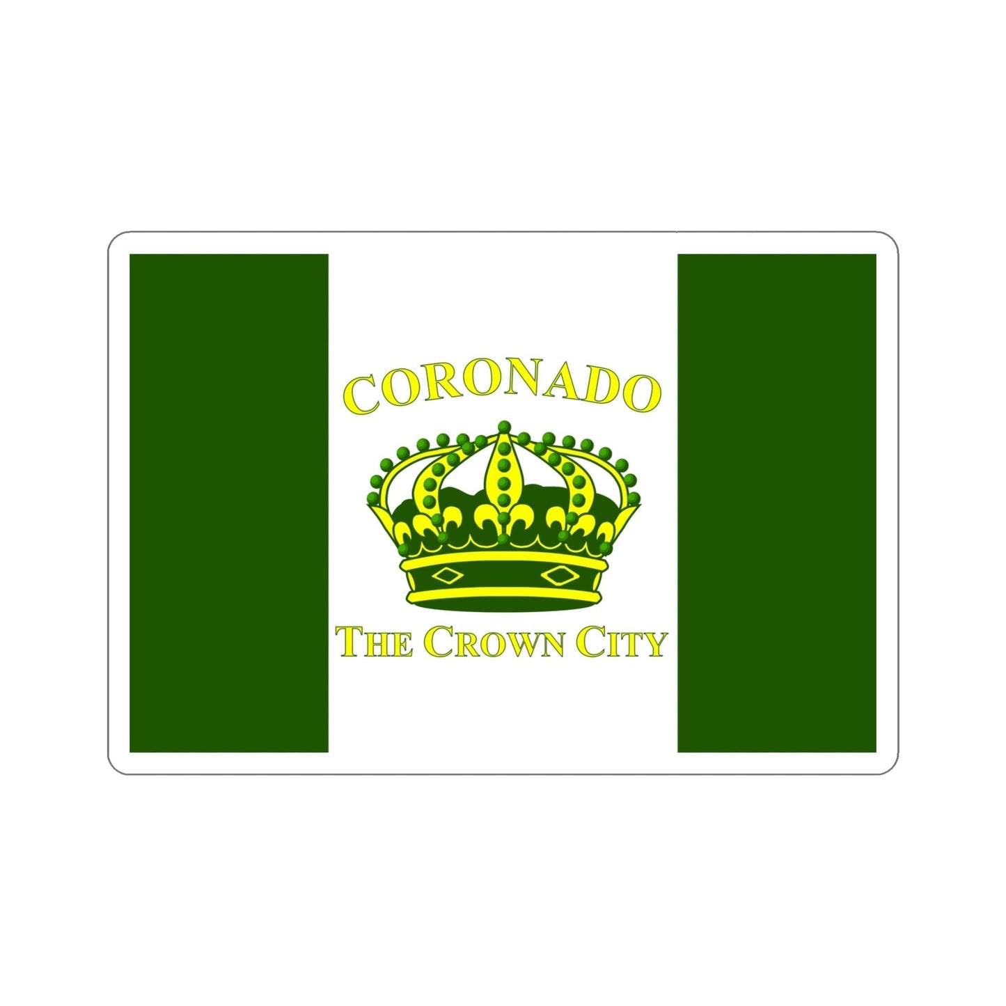 Flag of Coronado California USA STICKER Vinyl Die-Cut Decal-5 Inch-The Sticker Space