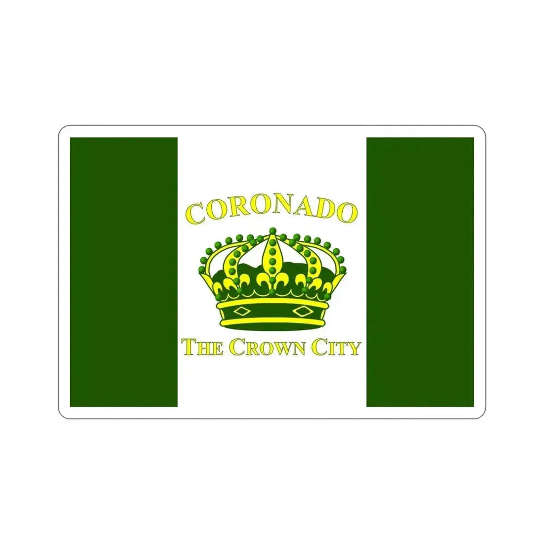 Flag of Coronado California USA STICKER Vinyl Die-Cut Decal 5 Inch - The Sticker Space